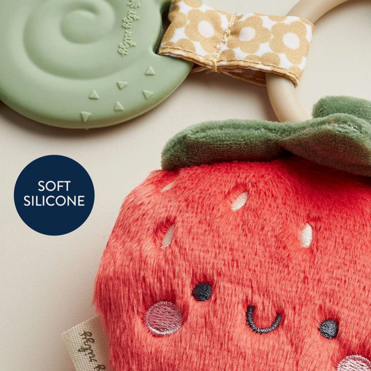 ITZY RITZY | Itzy Pals - Peluche et jouet de dentition - Fraise