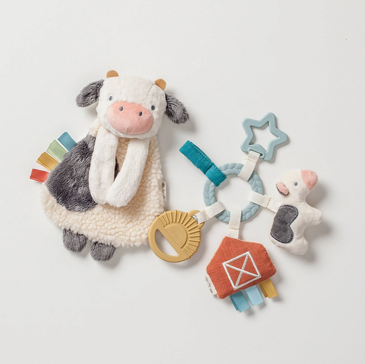 ITZY RITZY | Coffret Cadeau Bitzy Busy - Peluche et jouet de dentition