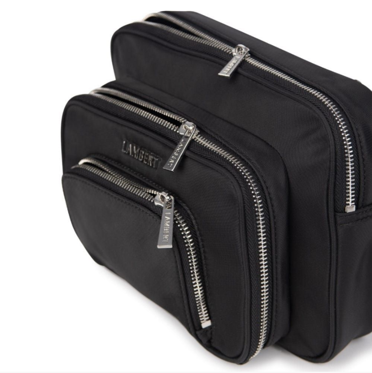 LAMBERT | Le Annika - Sac de maternité 2-en-1 en nylon recyclé - Noir