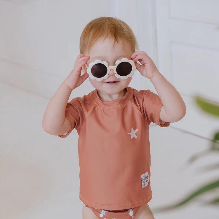 LA PETITE OURSE | Chandail d'Eau Protection UV pour 6-12 mois - Rouille