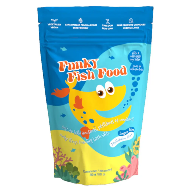 LOOT TOY | Funky Fish Food Lagon Bleu - Sels de bain pétillants et moussants
