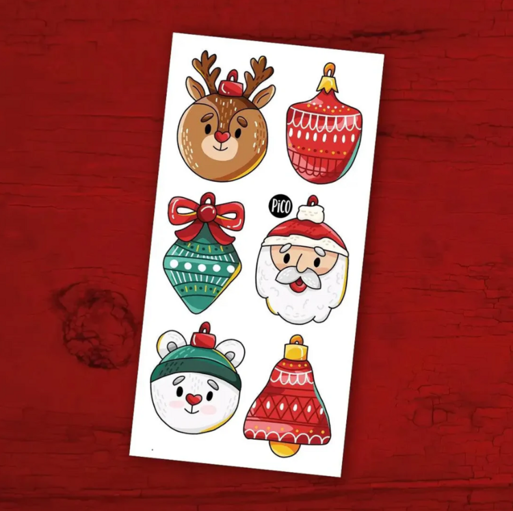 PICO TATOO | Tatouage temporaire - Boules de noel