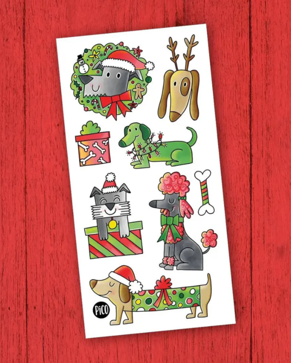 PICO TATOO | Tatouage temporaire - Chiens de Noël
