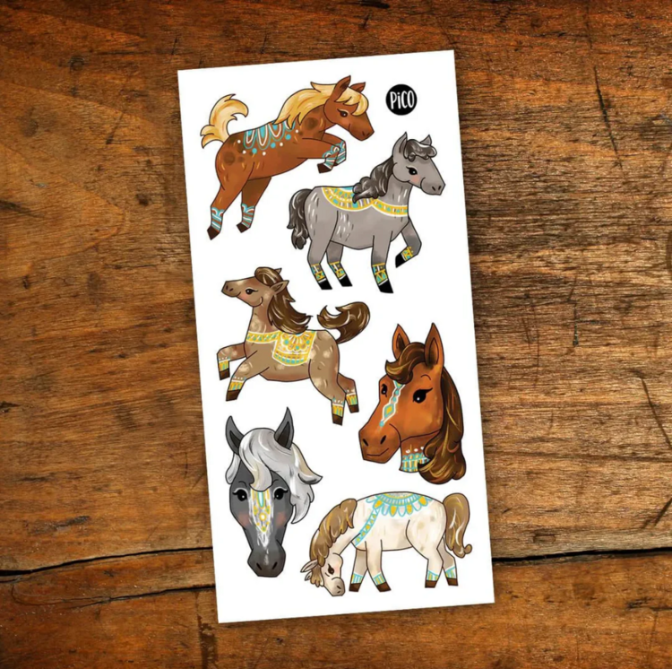 PiCO | Tatouage Temporaire - Les chevaux sauvages