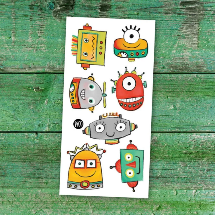 PiCO | Tatouage Temporaire - Les robots rigolos