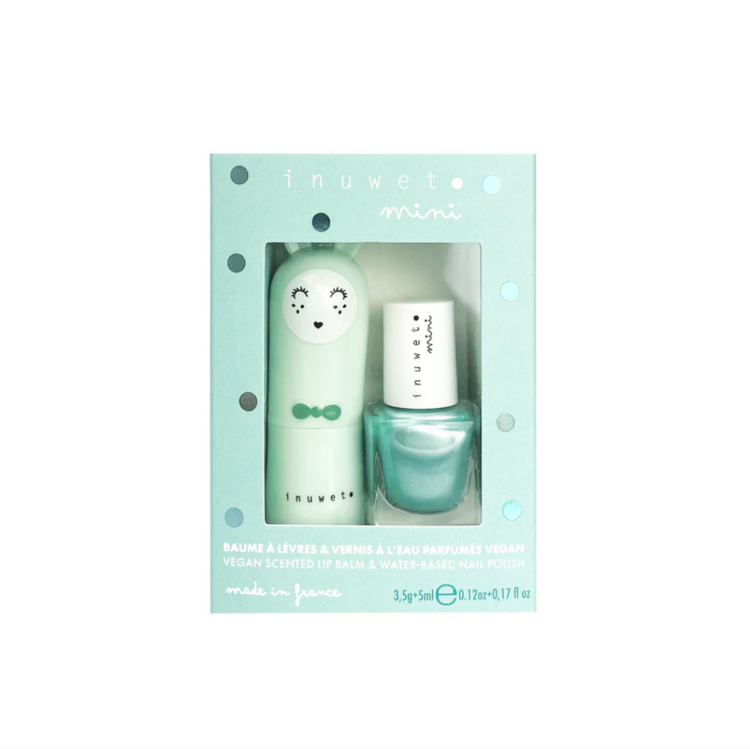 INUWET | Duo Baume à Lèvres et Vernis - Pomme