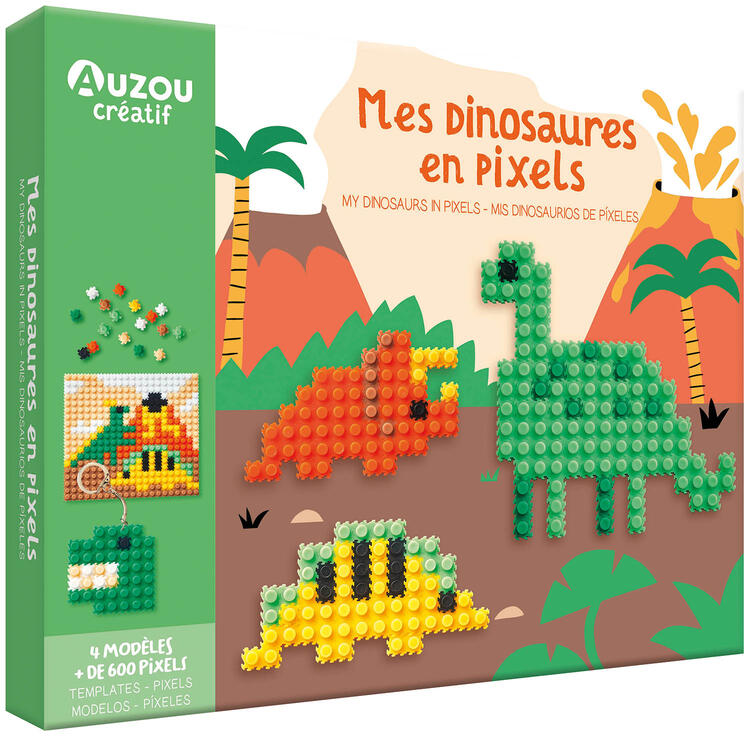 AUZOU | Mon Coffret d'Artiste - Mes dinosaures en pixels