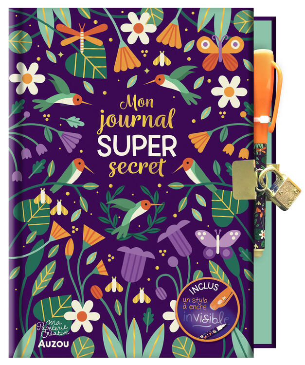 AUZOU | Mon Carnet Secret - Mon journal super secret - Stylo à encre invisible