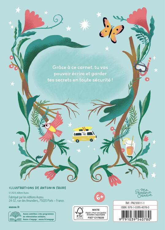 AUZOU | Mon Carnet Secret - Des vacances