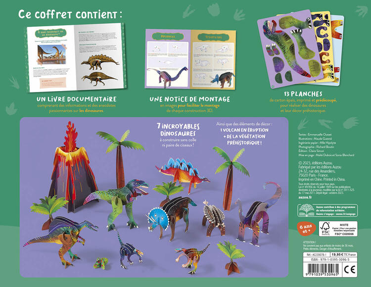 AUZOU | Mon Coffret d'Artiste - Mes dinosaures à construire