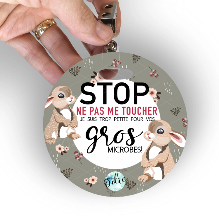 CRÉATIONS ODIE | Afichette "Ne Pas Toucher" - Lapins mignons