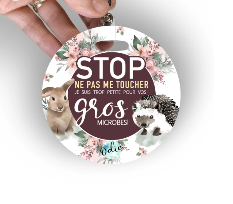 CRÉATIONS ODIE | Afichette "Ne Pas Toucher" - Animaux de la forêt