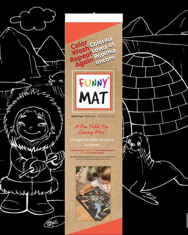 FUNNY MAT | Tapis à Colorier de Table - Pôle Nord