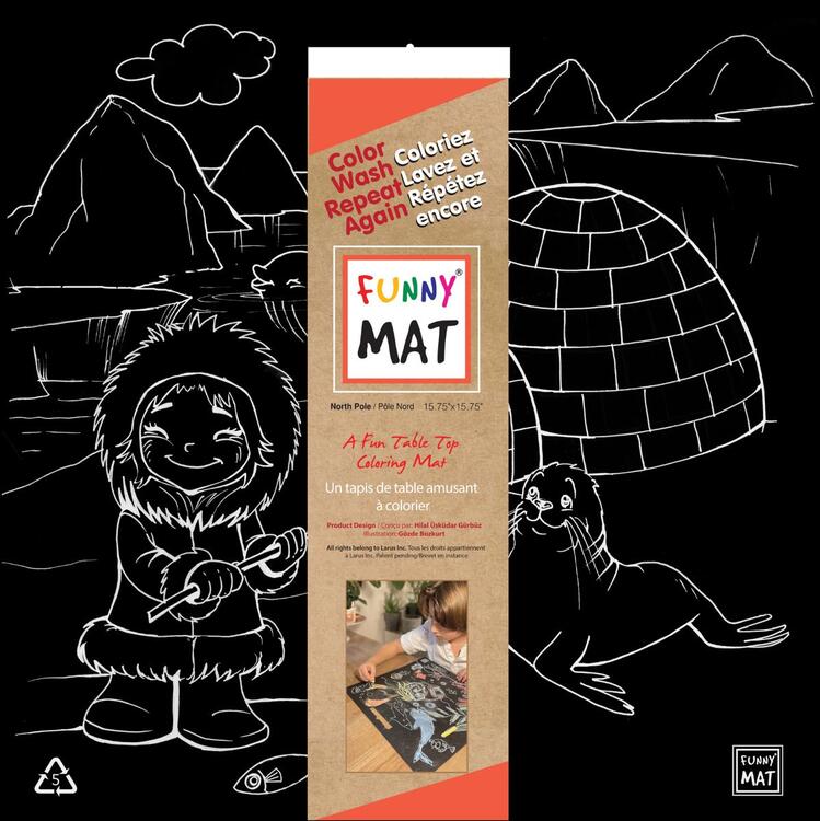 FUNNY MAT | Tapis à Colorier de Table - Pôle Nord