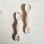 CRÉATION JADE | Ustensiles d'Apprentissage en Silicone - Crème