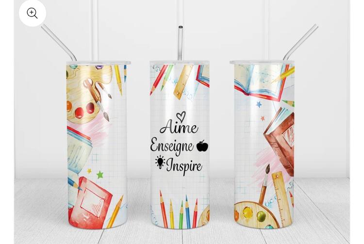 MOJITOSBABY | Tasse isotherme - aime enseigne inspire
