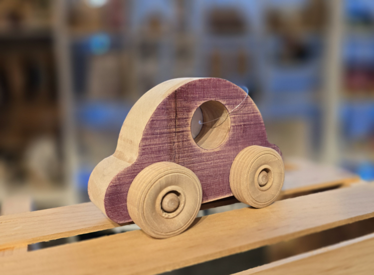 PATTE GAUCHE | Voiture en bois - violet