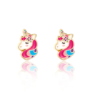 GIRL NATION | Boucles d'Oreilles en Émail - Licorne