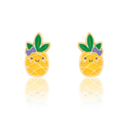 GIRL NATION | Boucles d'Oreilles en Émail - Ananas