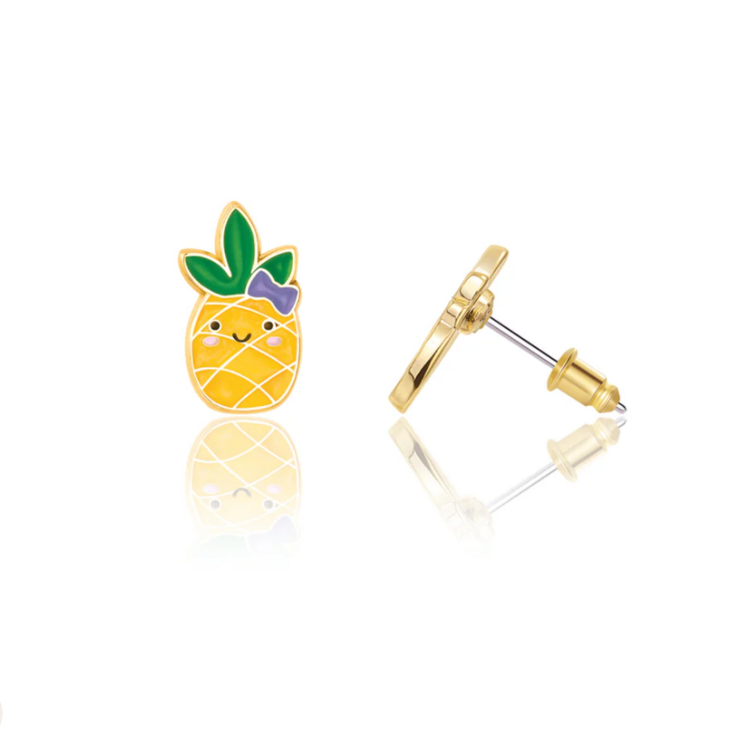 GIRL NATION | Boucles d'Oreilles en Émail - Ananas
