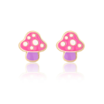 GIRL NATION | Boucles d'Oreilles en Émail - Champignon