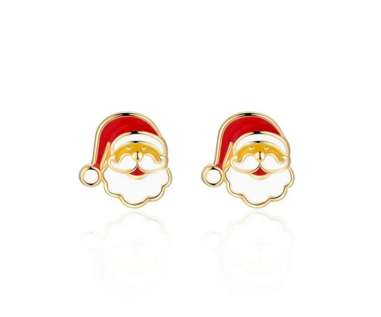GIRL NATION | Boucle d'oreille en émail - Père noel