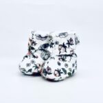 BEBE Ô CHAUD | Pantoufles à Velcro - Fleur pastel (18-24 mois)
