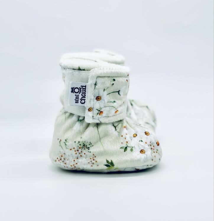 BEBE Ô CHAUD | Pantoufles à Velcro - Marguerite (24-36 mois)