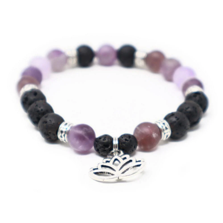 PUR NOISETIER | Duo de Bracelets 8" - Améthyste violet