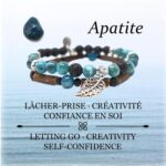 PUR NOISETIER | Duo de Bracelets 6" - Apatite bleue