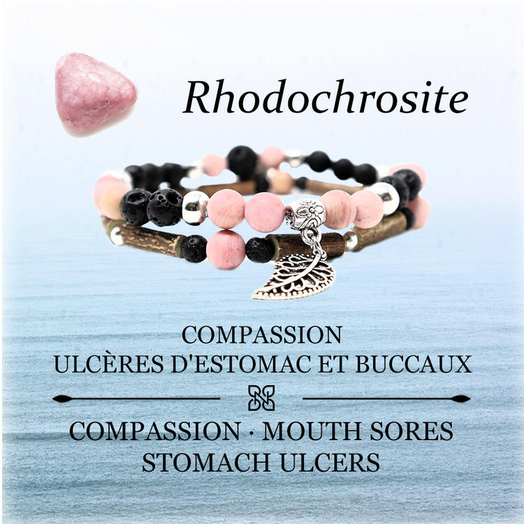 PUR NOISETIER | Duo de Bracelets 6" - Rhodochrosite