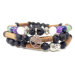 PUR NOISETIER | Collier Diffuseur 24" - 7 pierres chakras