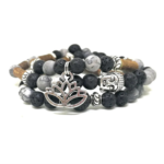 PUR NOISETIER | Collier Diffuseur 22" - Jaspe picasso