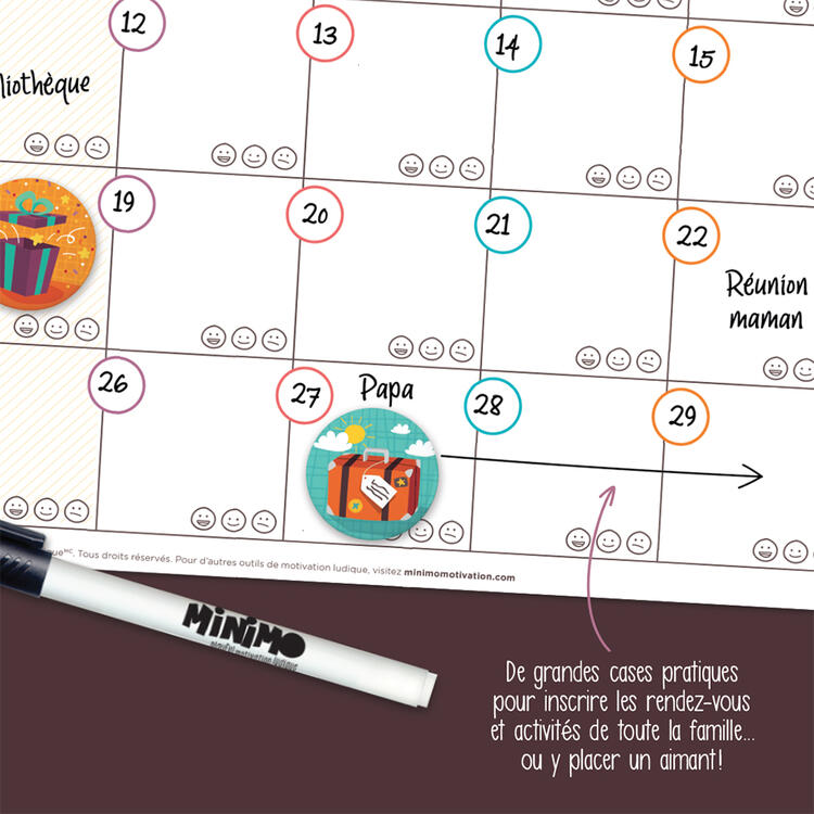 MINIMO | Calendrier Mensuel Vertical