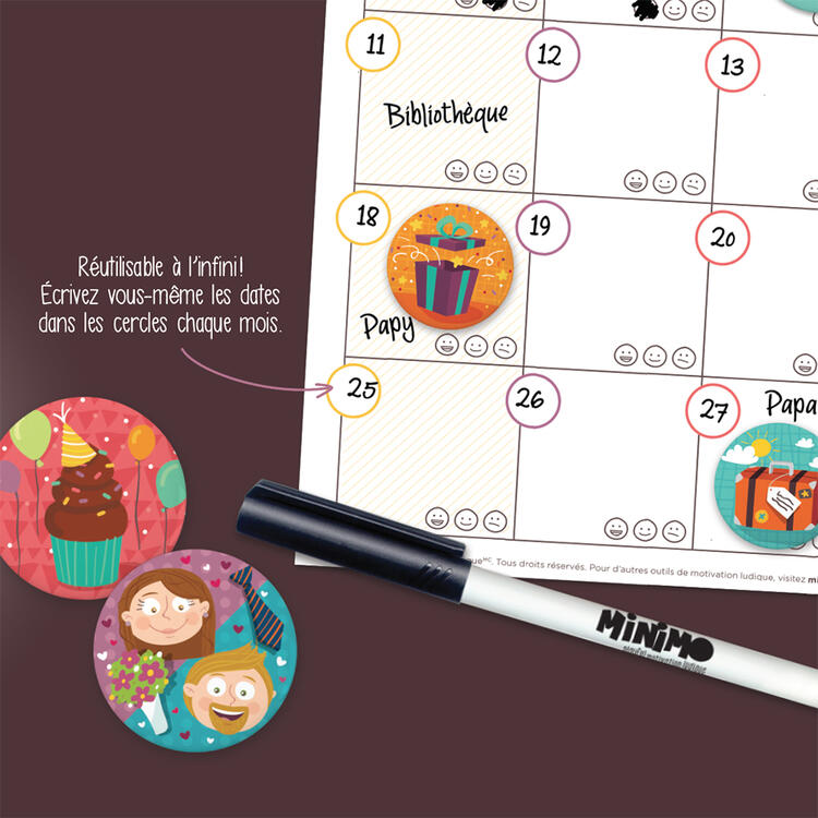 MINIMO | Calendrier Mensuel Vertical