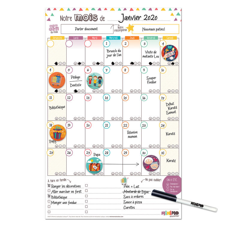 MINIMO | Calendrier Mensuel Vertical