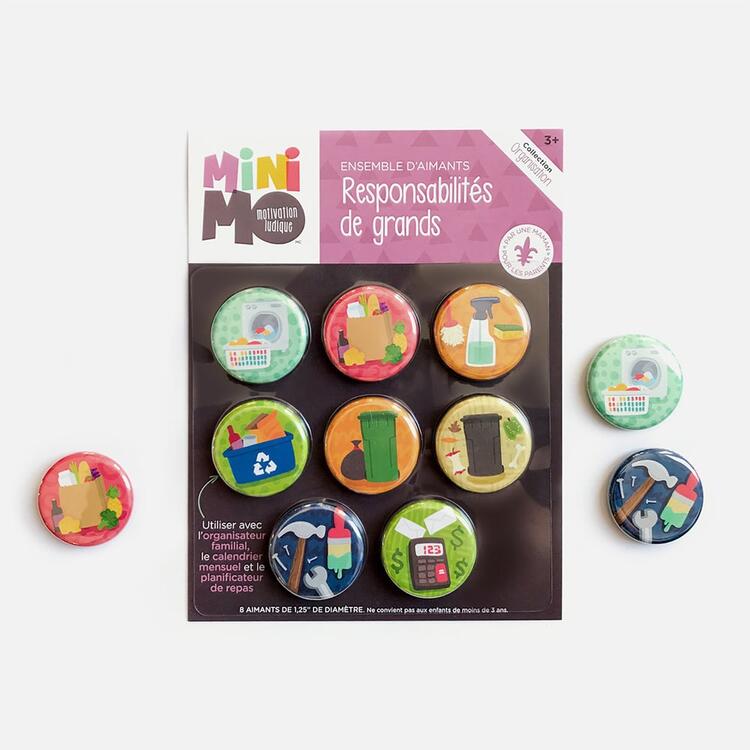 MINIMO | 8 Aimants - Responsabilités de grands
