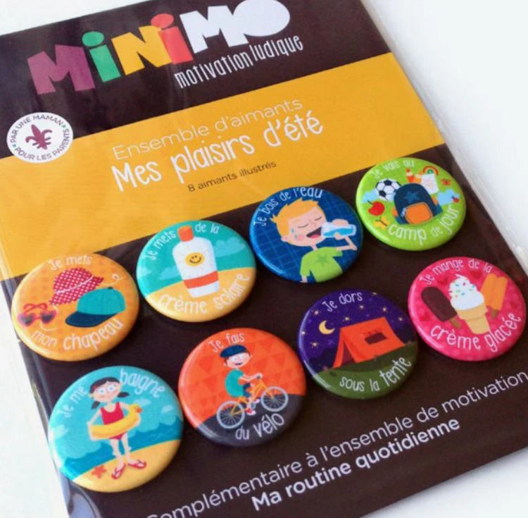 MINIMO | 8 Aimants - Mes plaisirs d'été