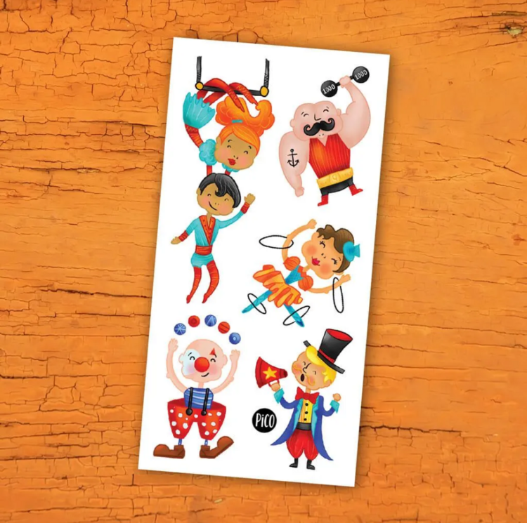 PiCO | Tatouage Temporaire - Le cirque acrobatique