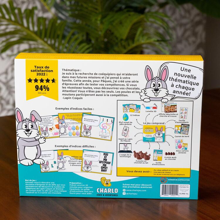 CHARLOJEU | Chasse aux cocos - Les épreuves de lapin coquin