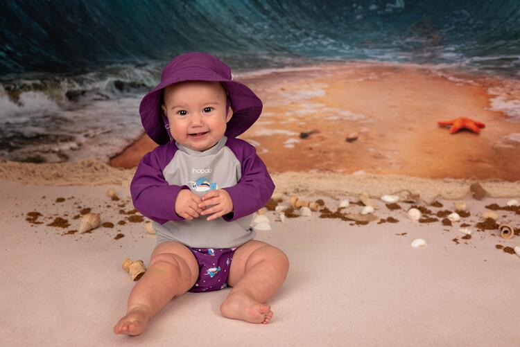 HOPALO | Chapeau Soleil UV 50+ pour 4-6 ans - Prune