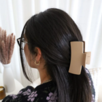 ROSE MATERNITÉ | Pince à cheveux - rectangulaire cappucino