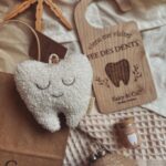 FAIRY & CO | Coussin avec Pochette "Ma Dent" - Teddy