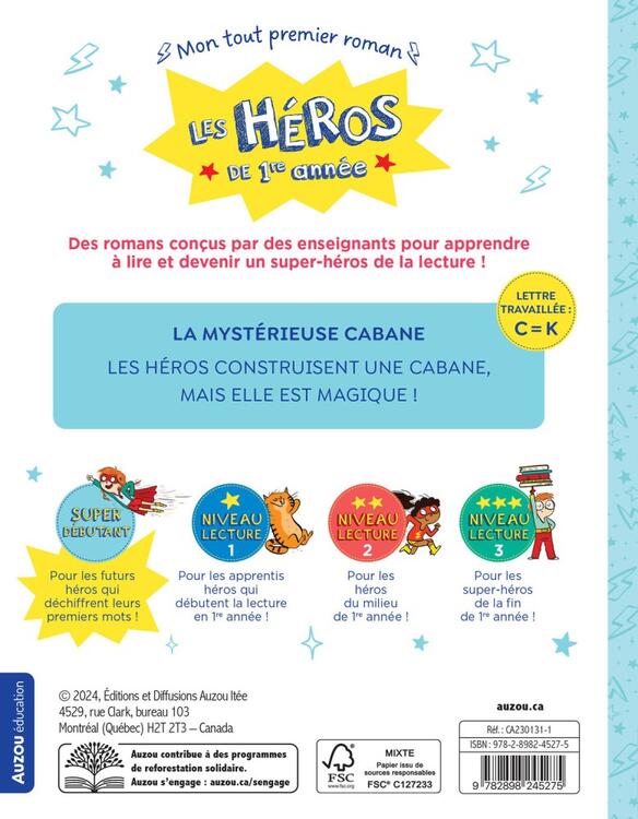 AUZOU | Les Héros de 1re Année - La mystérieuse cabane - Super débutant