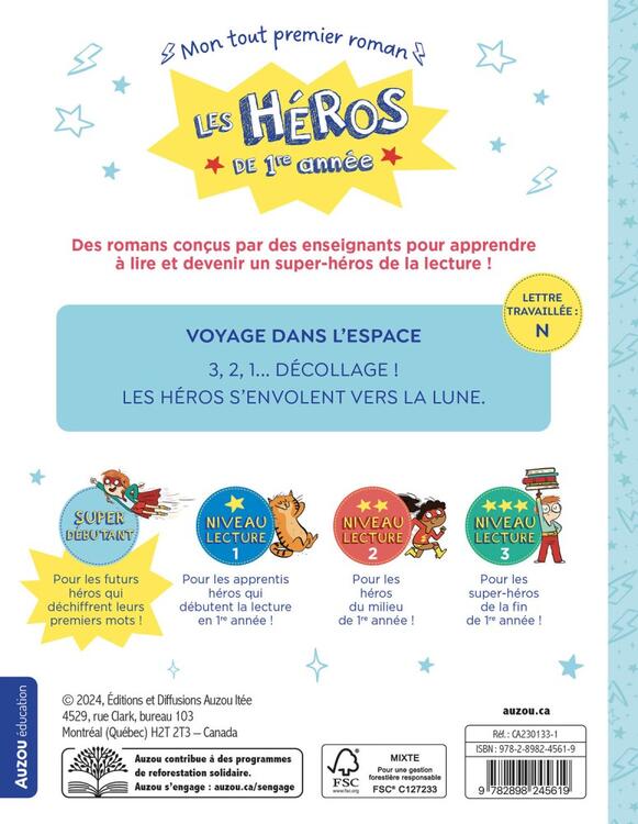 AUZOU | Les Héros de 1re Année - Voyage dans l'espace - Super débutant