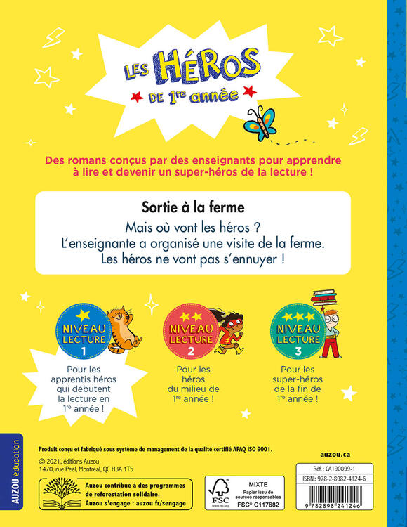 AUZOU | Les Héros de 1re Année - Sortie à la ferme - Niveau 1