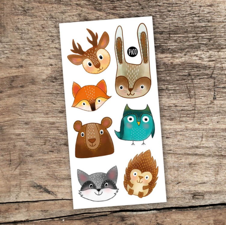 PiCO | Tatouage Temporaire - Les animaux de la forêt