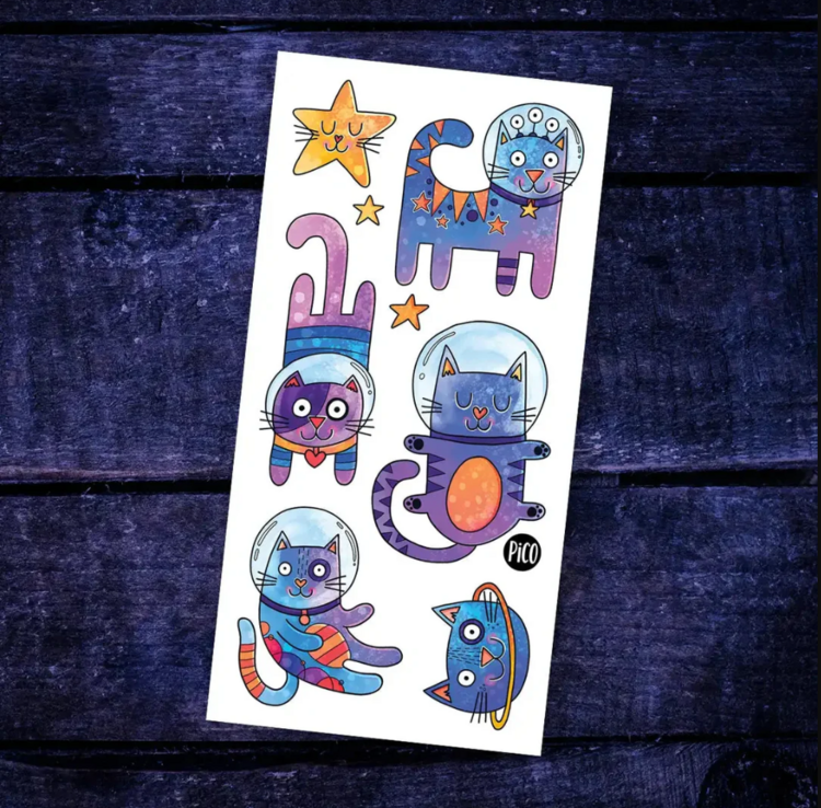 PiCO | Tatouage Temporaire - Les chats de l'espace