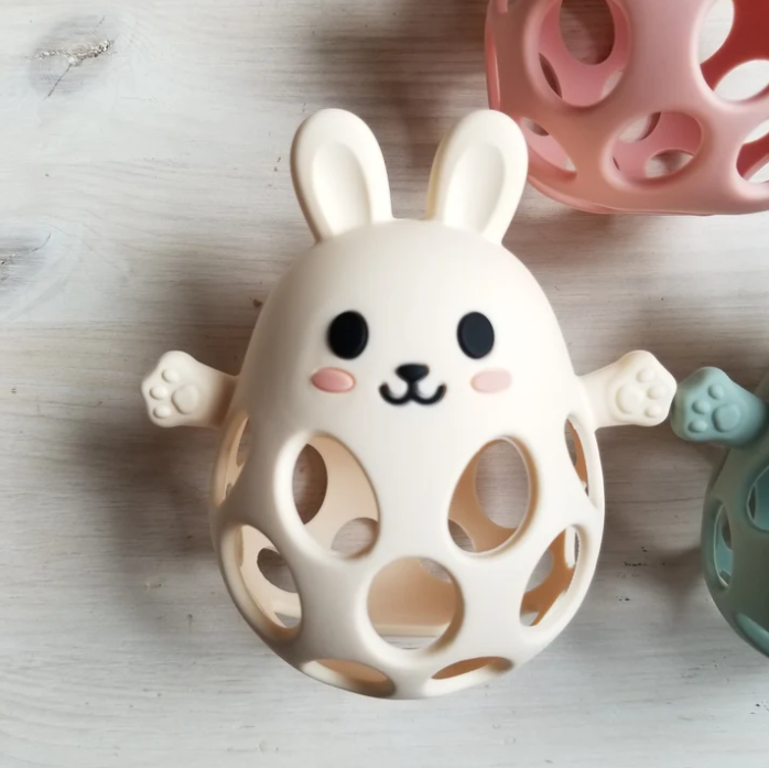 CREATION JADE | Balle Sensorielle - Lapin - Blanc cassé