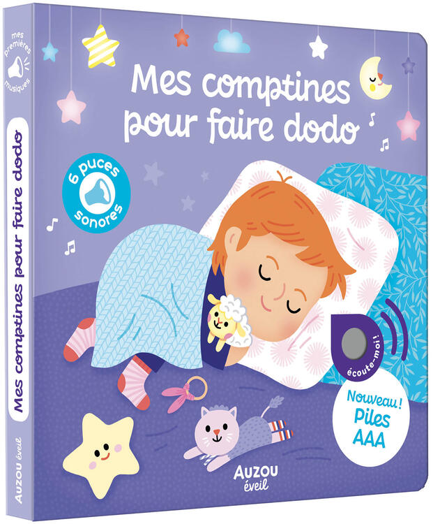 AUZOU | Livre Sonore - Mes comptines pour faire dodo